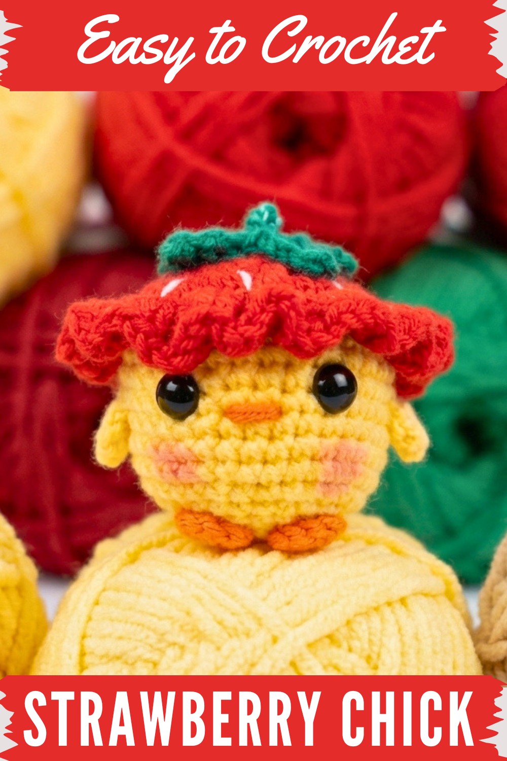 Crochet Strawberry Chick Pattern
