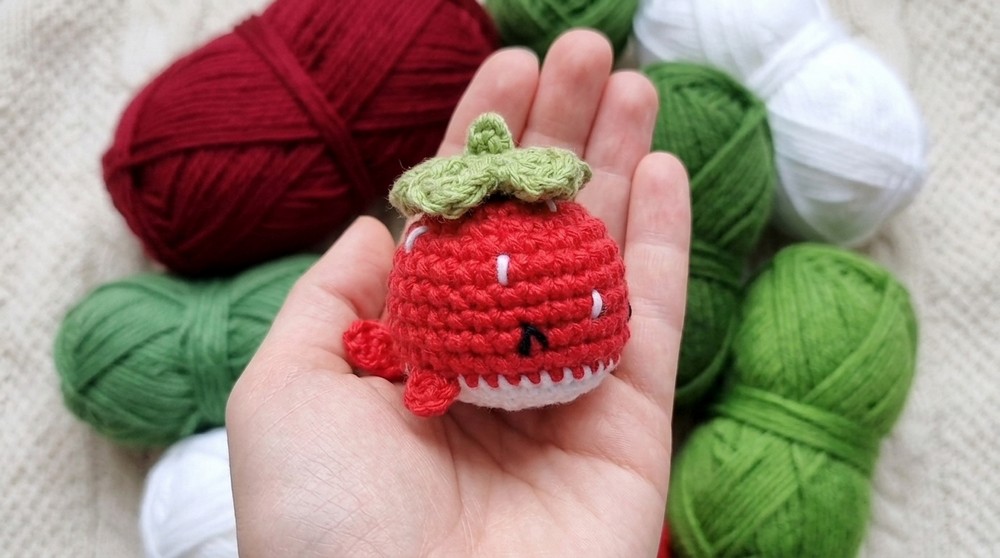Crochet Strawberry Whale Pattern 4