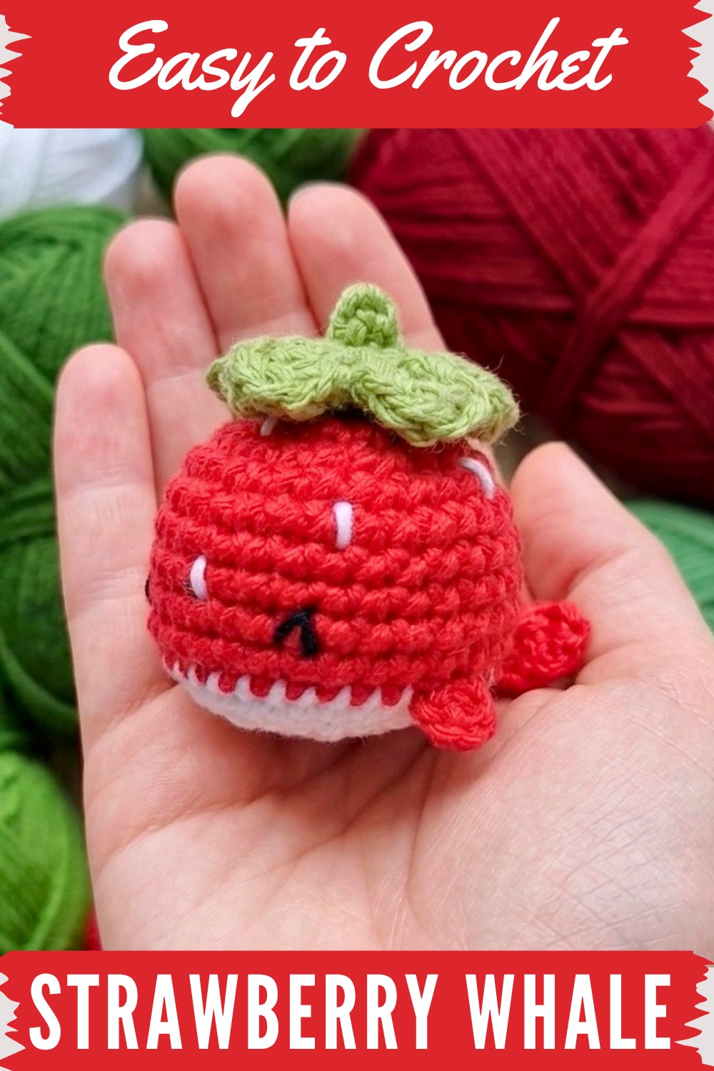 Crochet Strawberry Whale Pattern