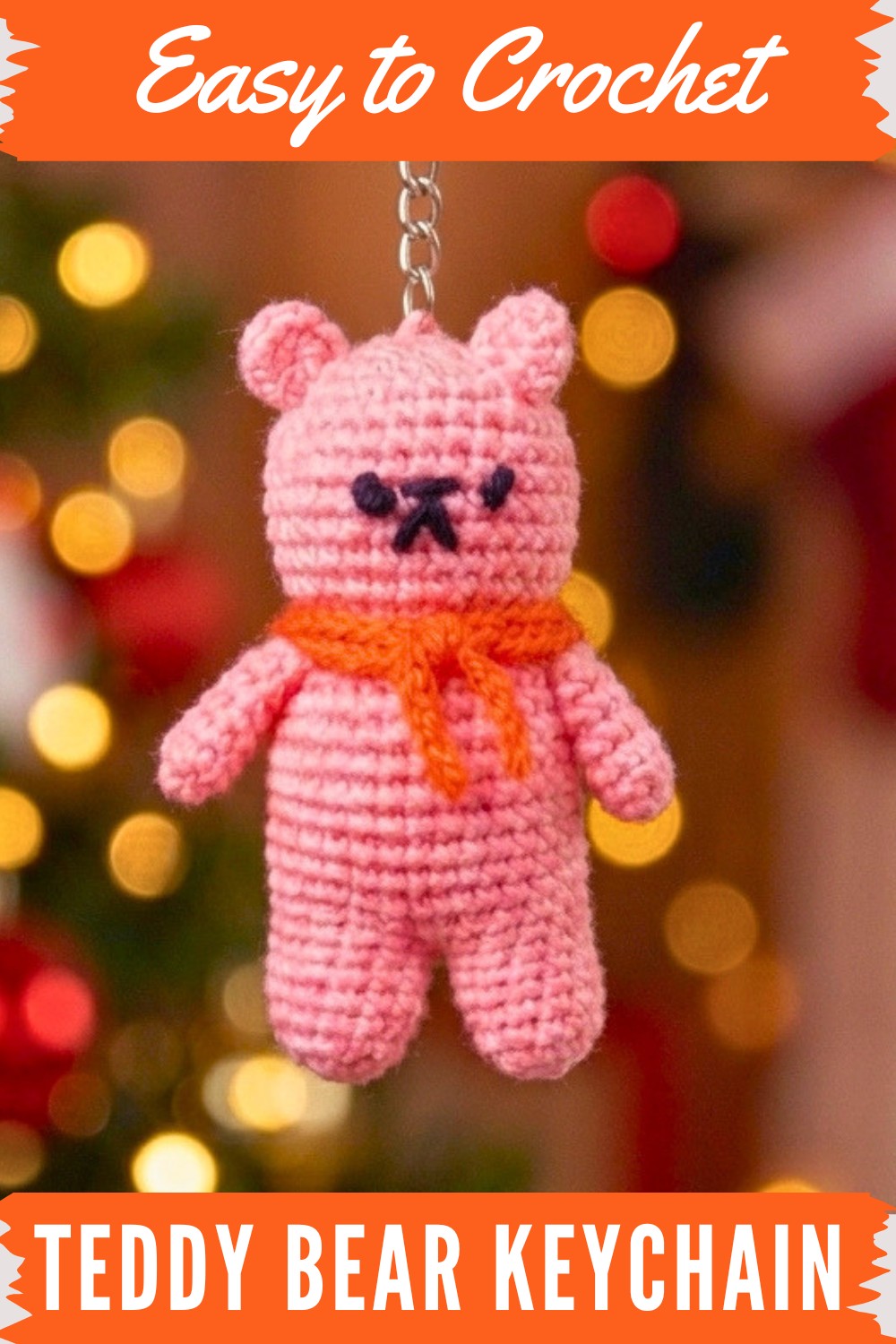 Crochet Teddy Bear Keychain Pattern