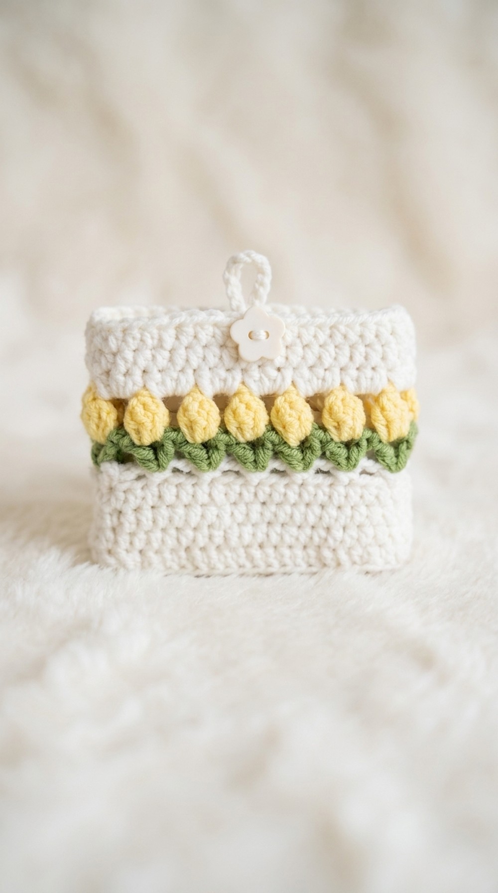 Crochet Tulip AirPods Case Pattern 5