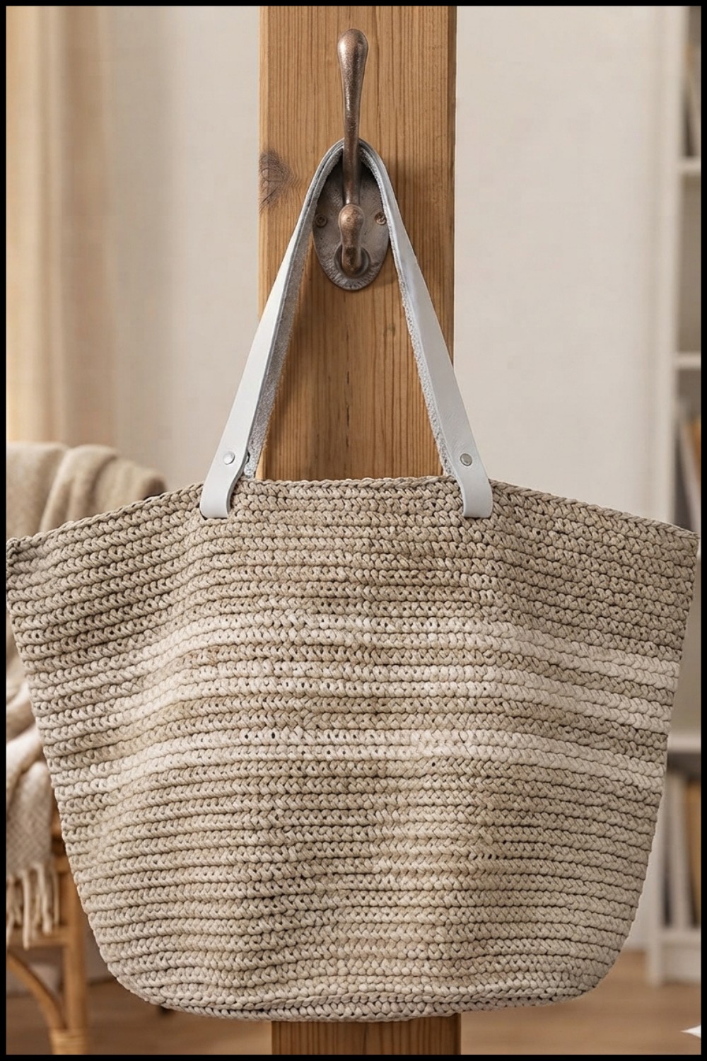 Easy Crochet Beach Bag Pattern 1