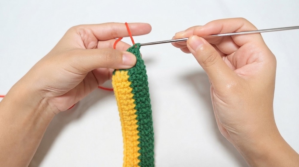 How To Crochet Christmas Style Pet Collar For Dog Cat (9)