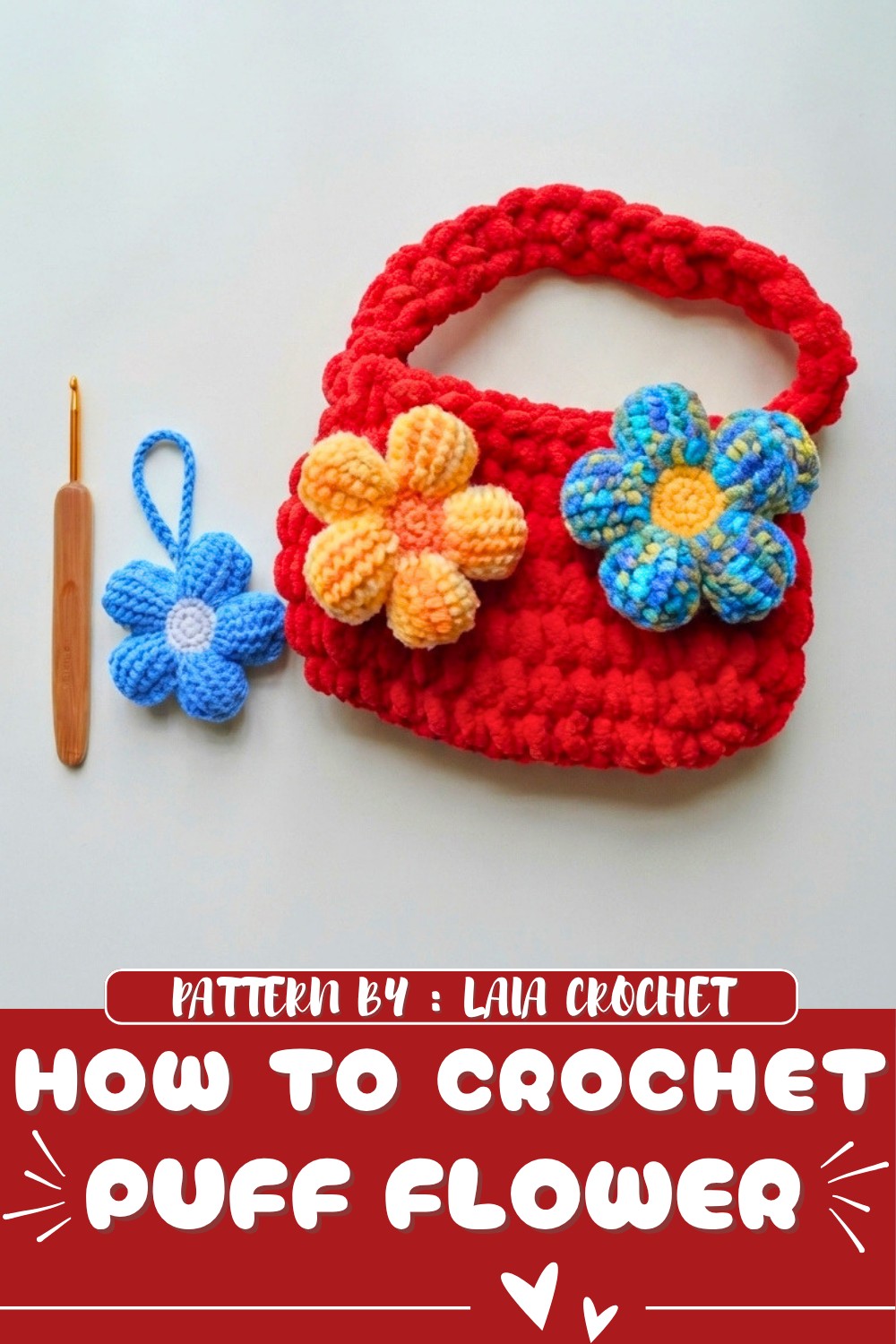 How To Crochet Cotton Stuffed Puff Flower With Tunisian Stitch (1)