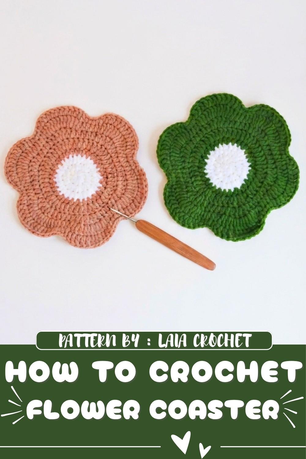How To Crochet Flower Coaster Tutorial 1