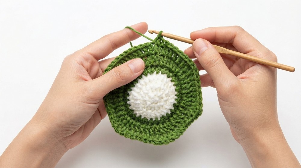 How To Crochet Flower Coaster Tutorial 7