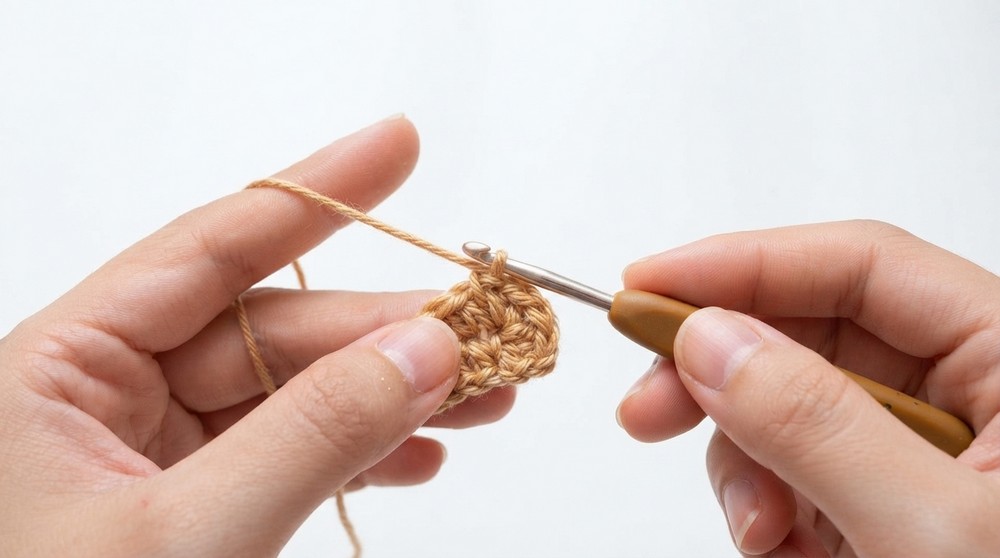 How To Crochet Little Bear Koguma Hair Clip Applique (9)