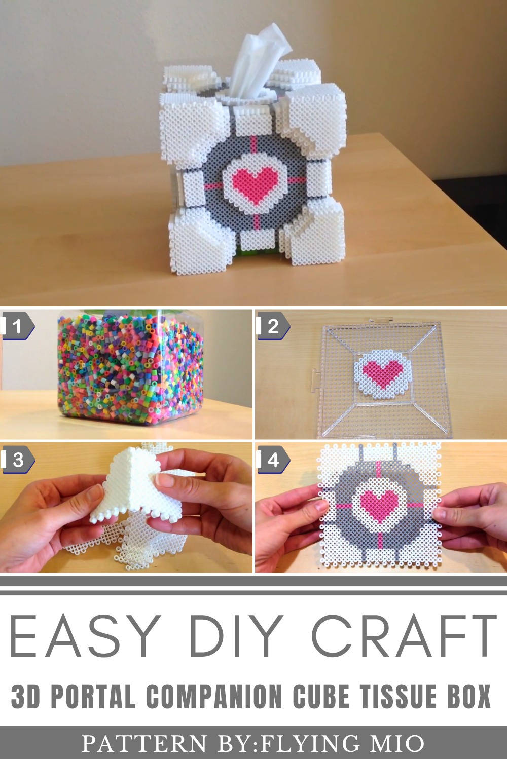 3D Portal Companion Cube Tissue Box Tutorial