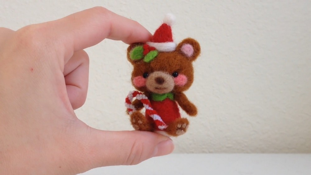 Christmas Bear Mini Plushie Tutorial 1