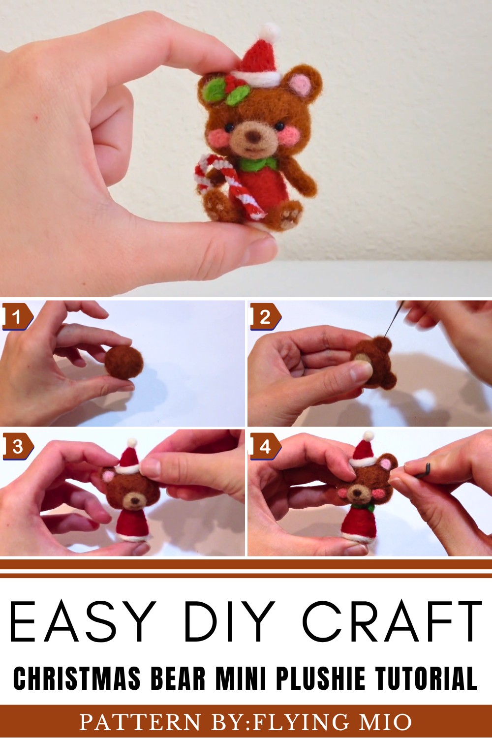 Christmas Bear Mini Plushie Tutorial
