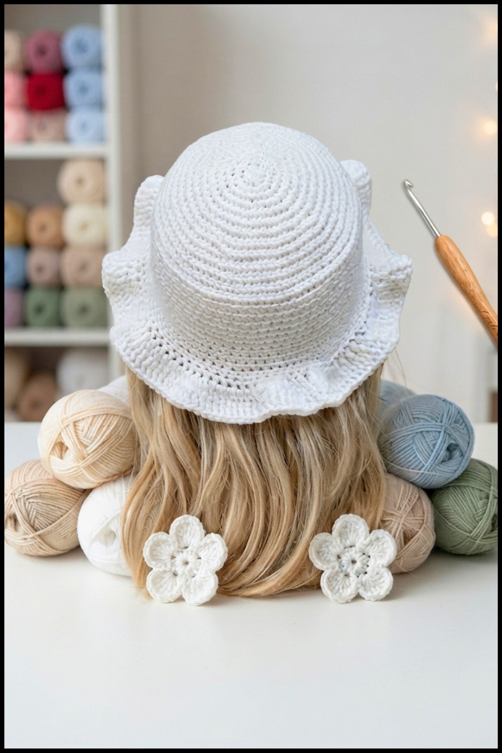 Crochet Linen Summer Bucket Hat Pattern 1