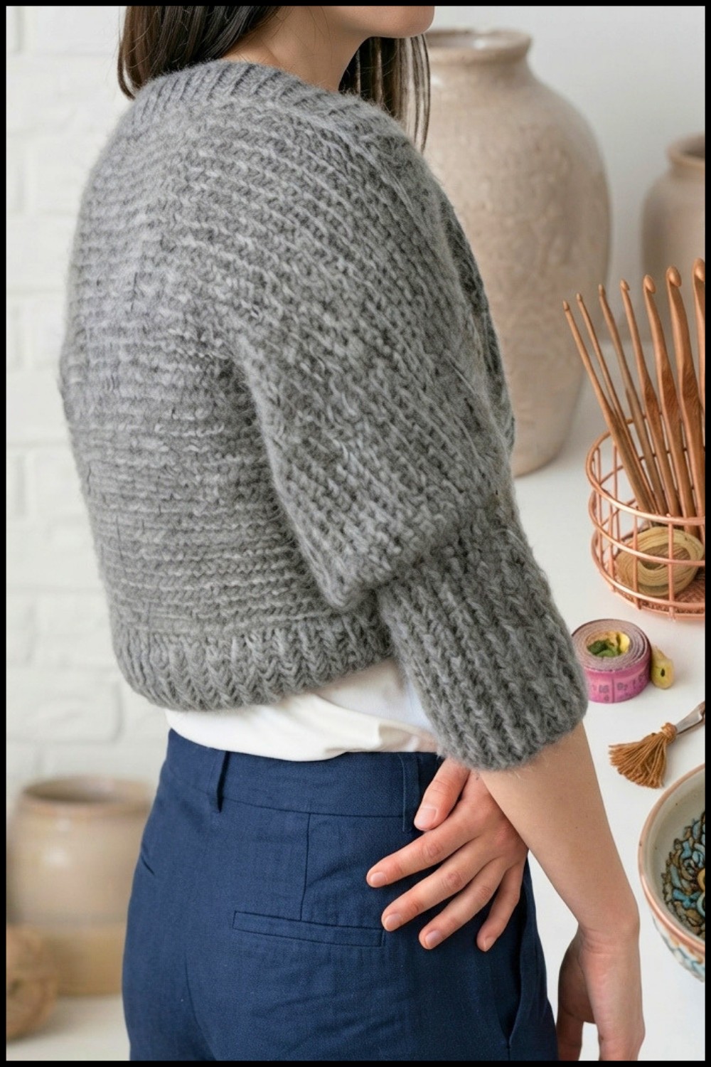 Crochet Short Bolero Sweater Pattern 1