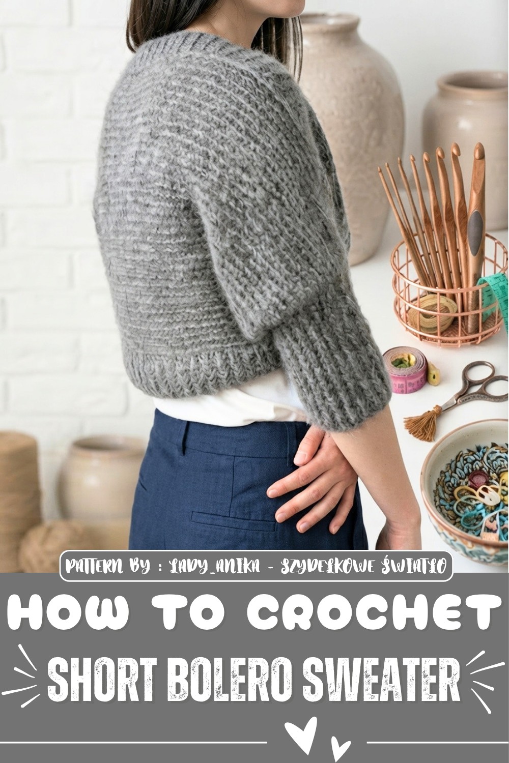 Crochet Short Bolero Sweater Pattern