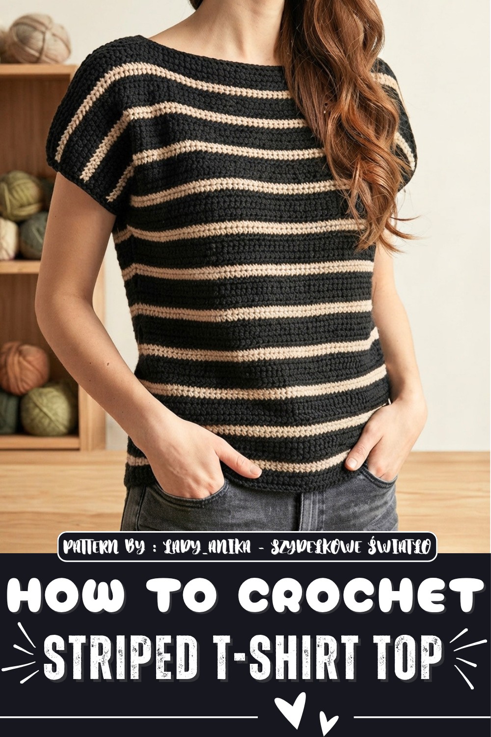 Crochet Summer Striped T-shirt Top Pattern