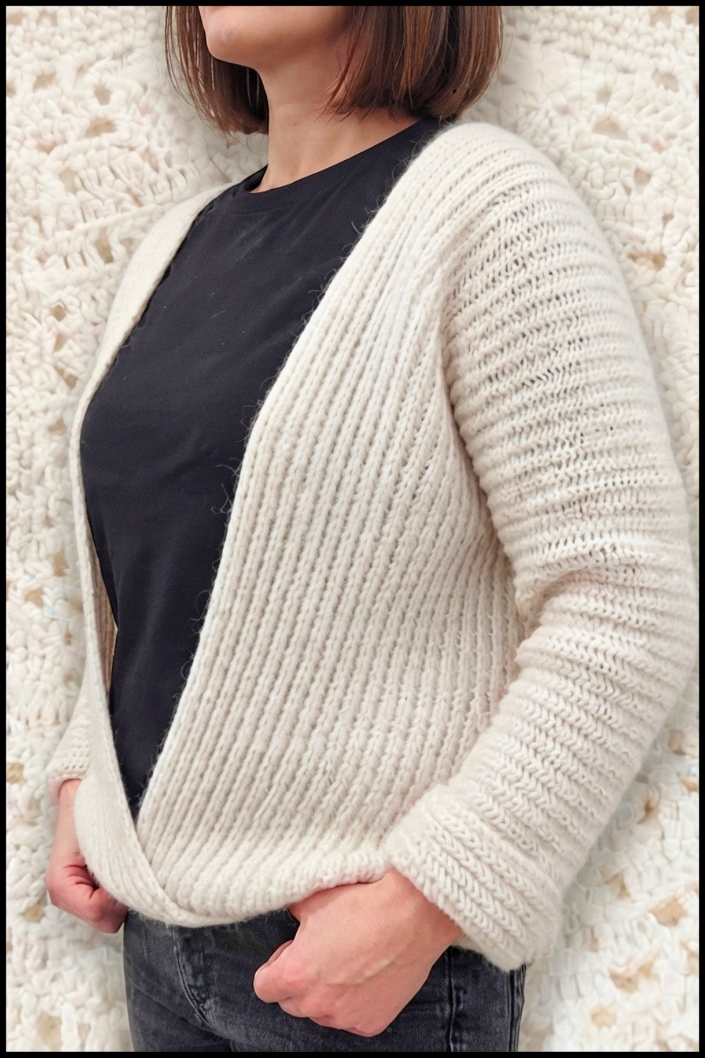 Crochet Wrap Sweater Pattern 1