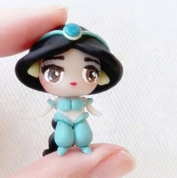 DIY Disney Jasmine Clay Chibi Tutorial 1