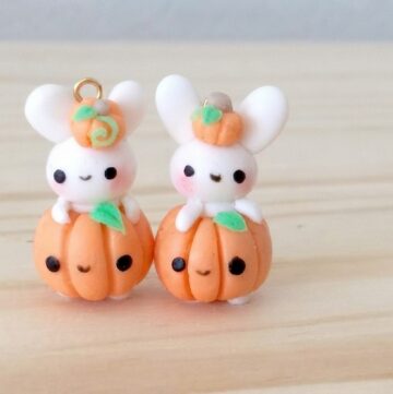 DIY Halloween Bunny Kawaii Polymer Clay Tutorial 1