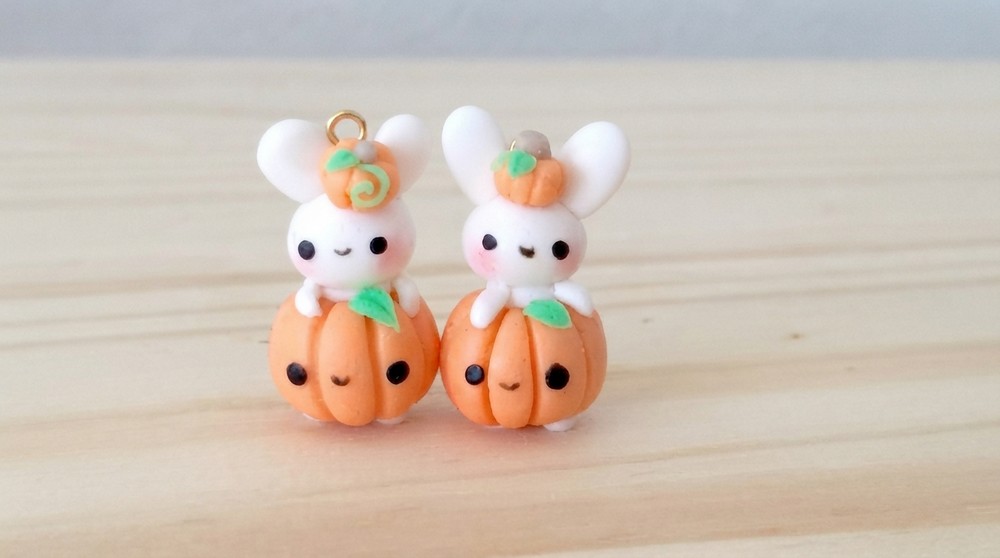 DIY Halloween Bunny Kawaii Polymer Clay Tutorial 1