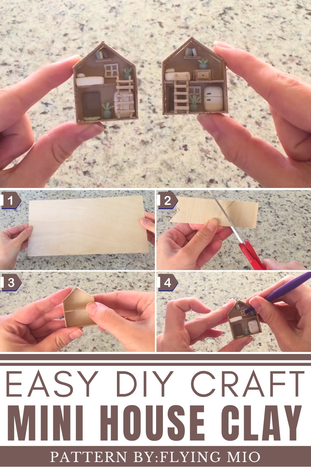 DIY Mini House Clay Tutorial
