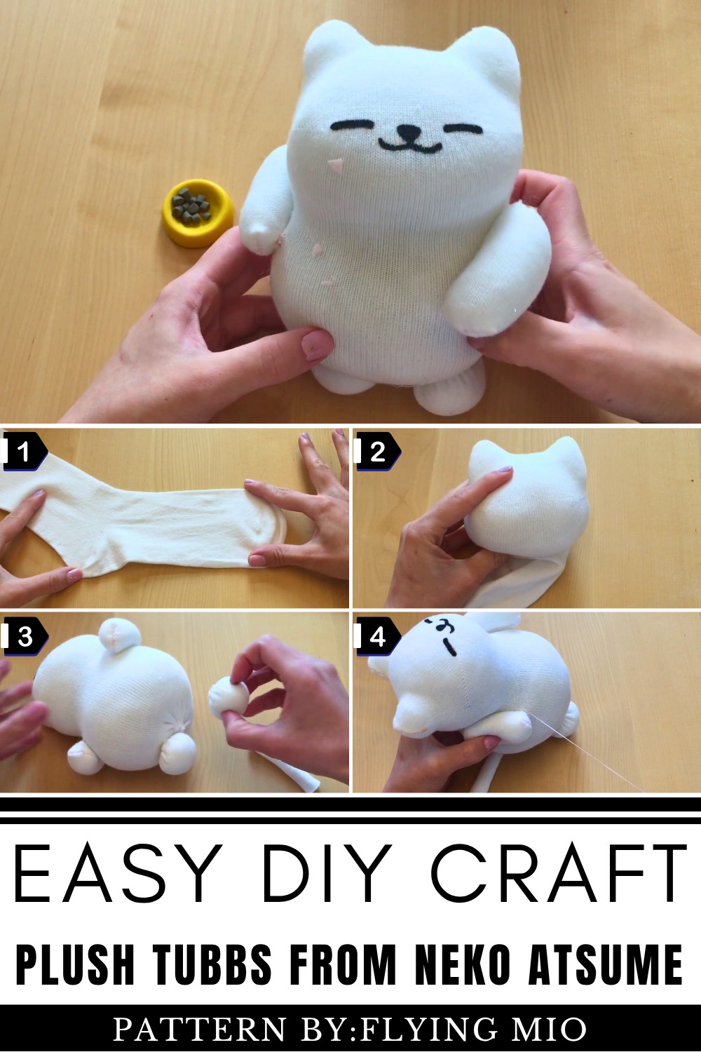 DIY Plush Tubbs From Neko Atsume