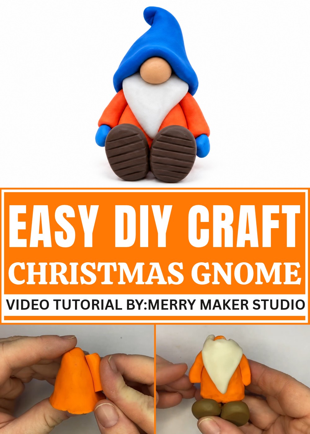 DIY Polymer Clay Christmas Gnome Pattern