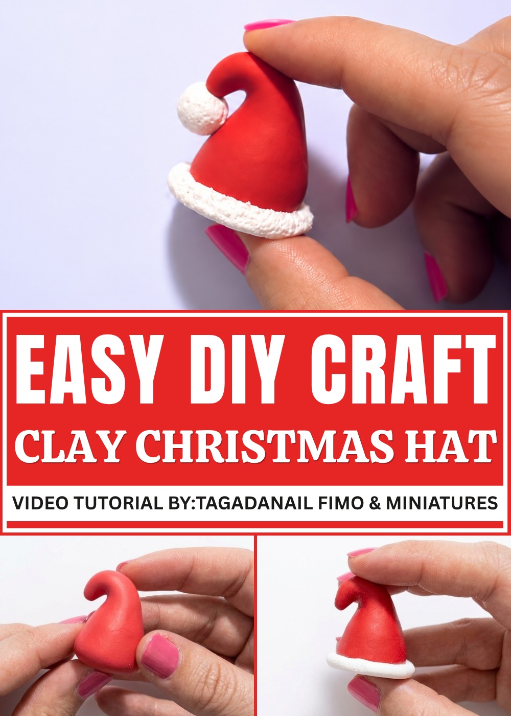 DIY Polymer Clay Christmas Hat