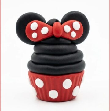 DIY Polymer Clay Cupcake Minnie Pattern 7