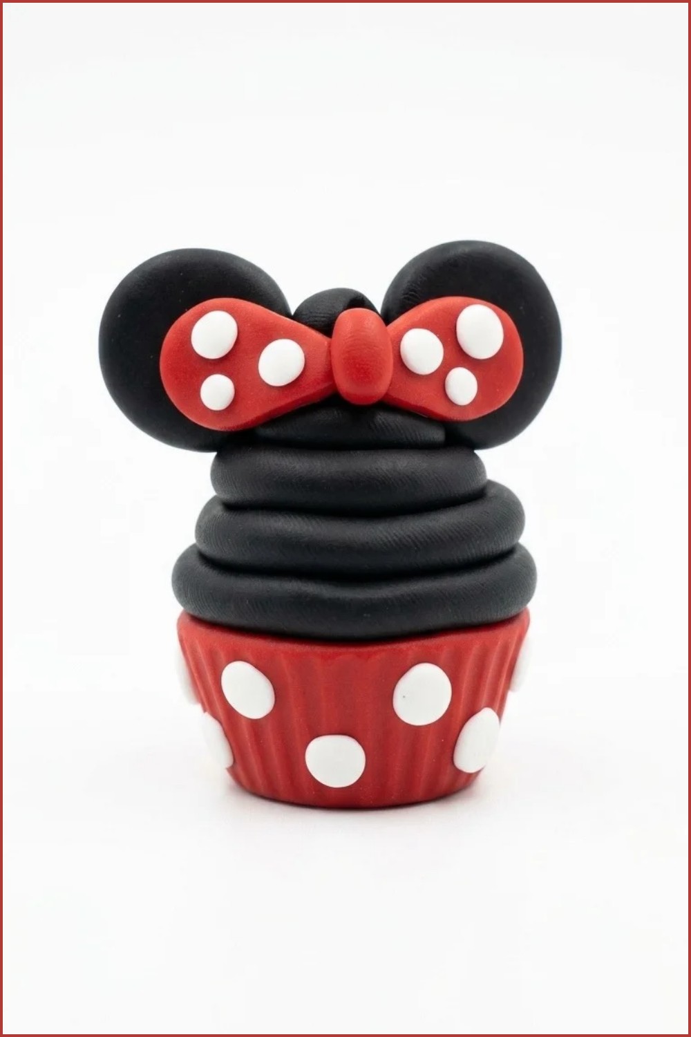 DIY Polymer Clay Cupcake Minnie Pattern 7
