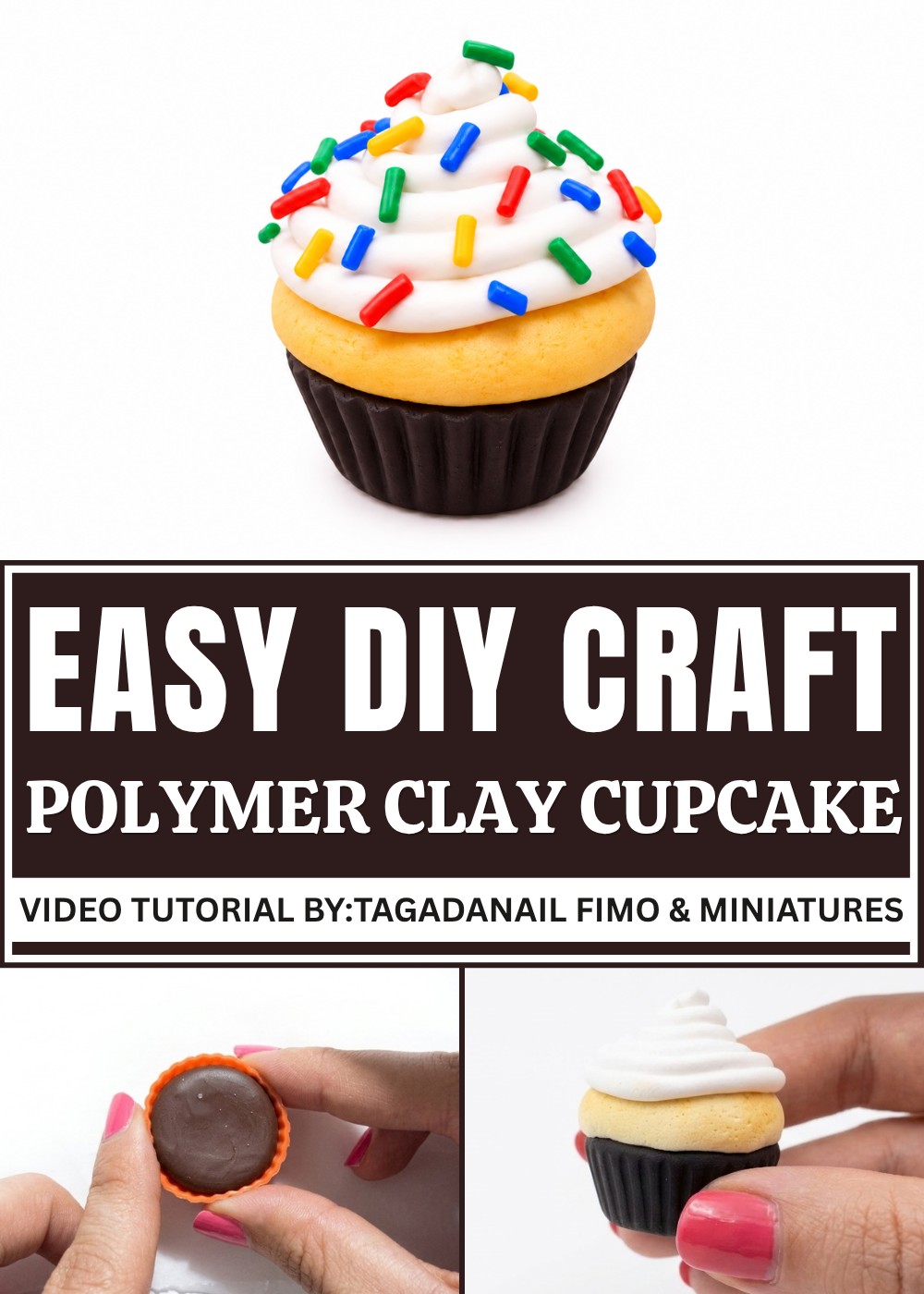 DIY Polymer Clay Cupcake Pattern