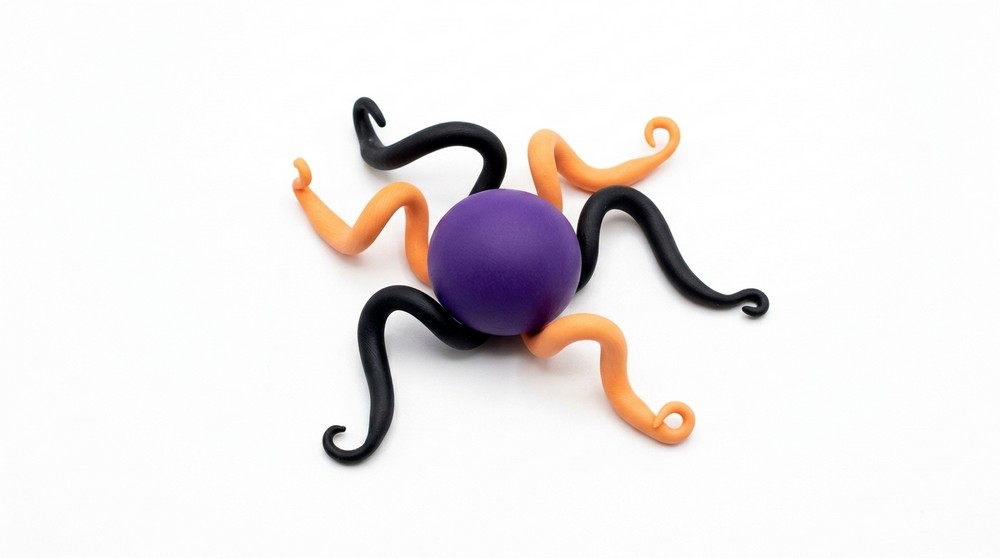 DIY Polymer Clay Halloween Octopus Pattern 4