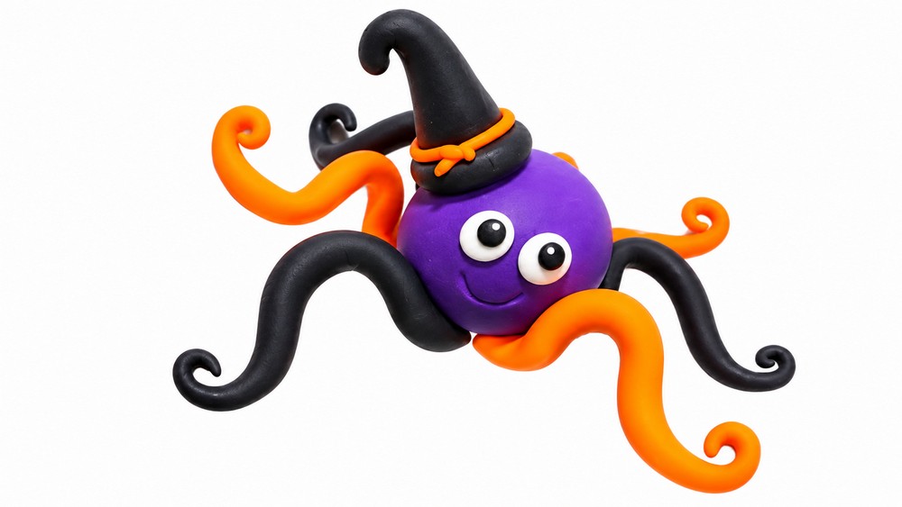DIY Polymer Clay Halloween Octopus Pattern 6