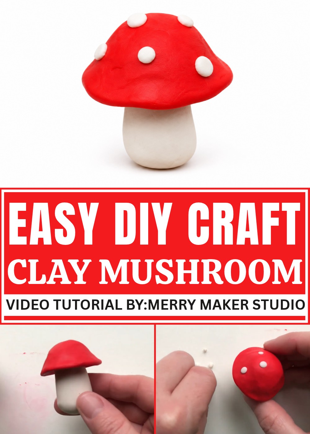 DIY Polymer Clay Mushroom Pattern