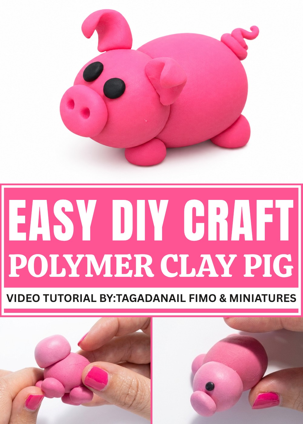 DIY Polymer Clay Pig Pattern