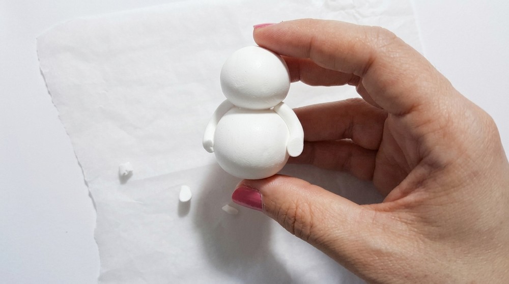 DIY Polymer Clay Snowman 3