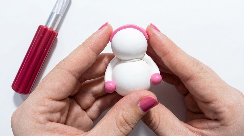 DIY Polymer Clay Snowman 4