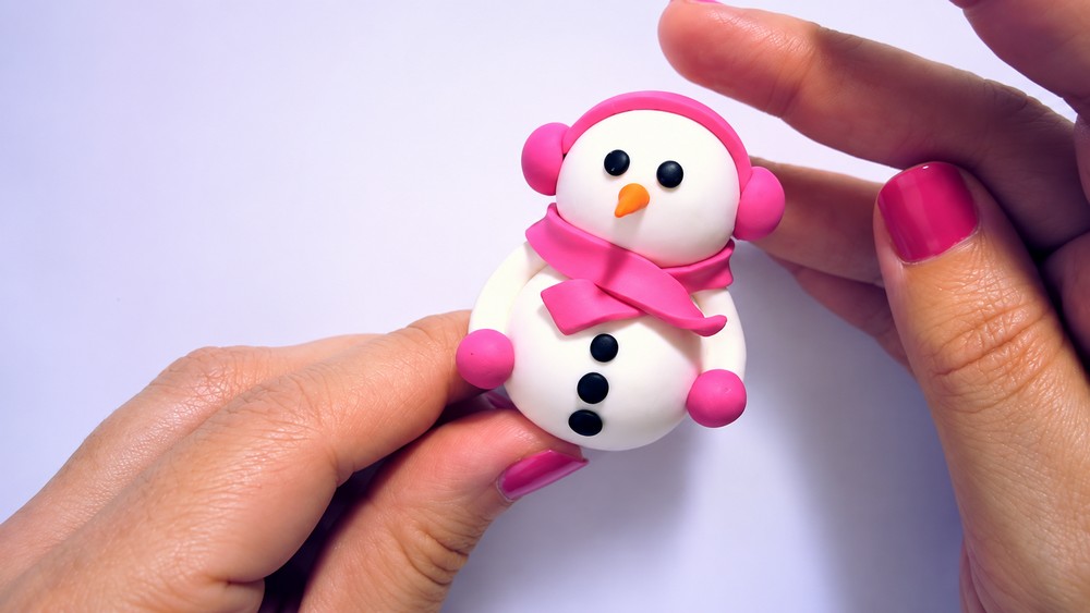DIY Polymer Clay Snowman 7