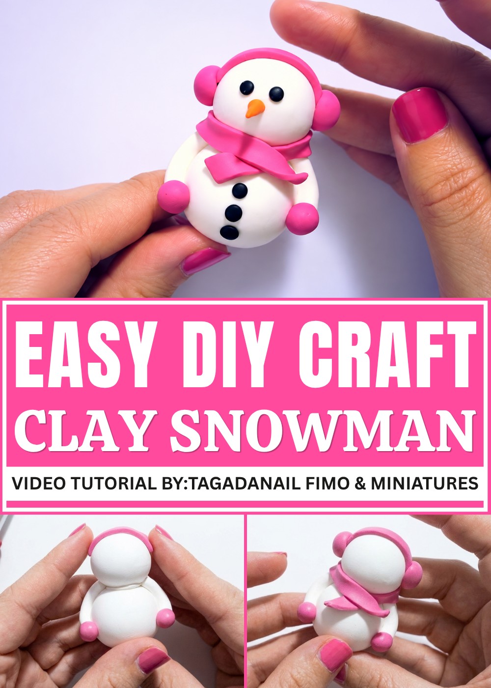 DIY Polymer Clay Snowman
