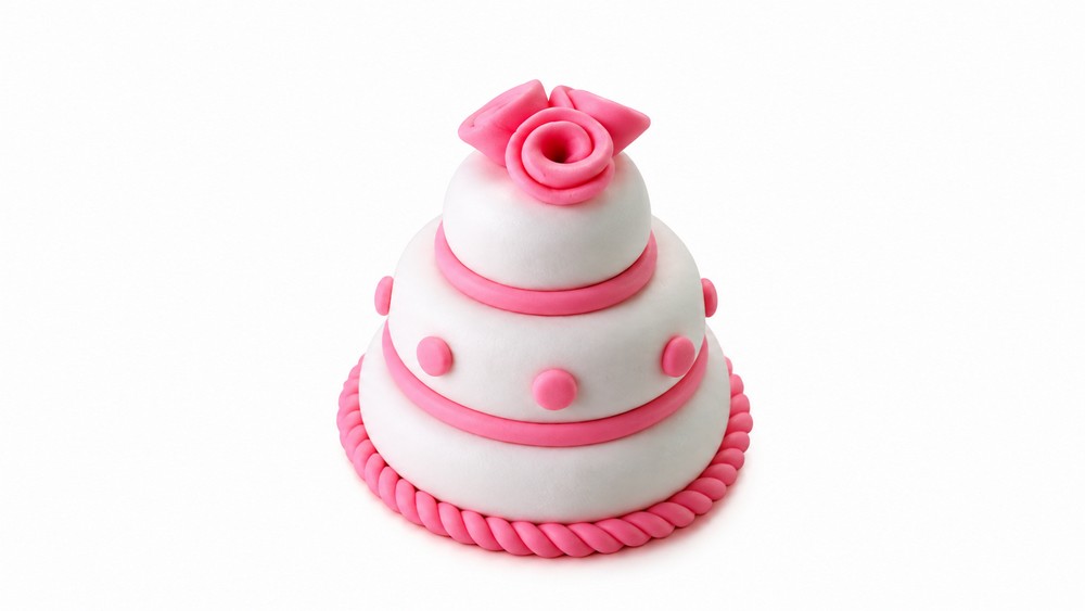 DIY Polymer Clay Wedding Cake Pattern 6