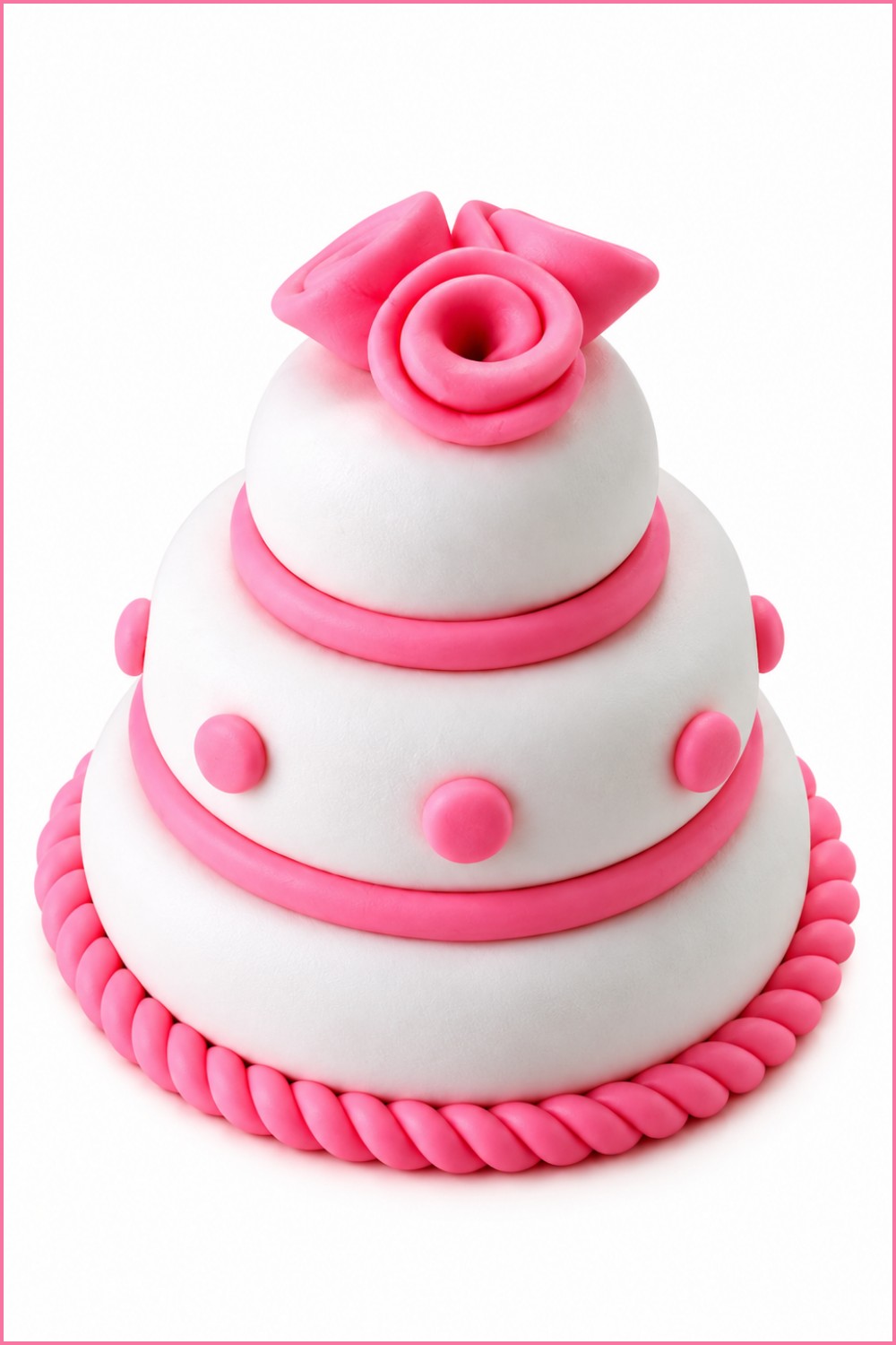 DIY Polymer Clay Wedding Cake Pattern 7