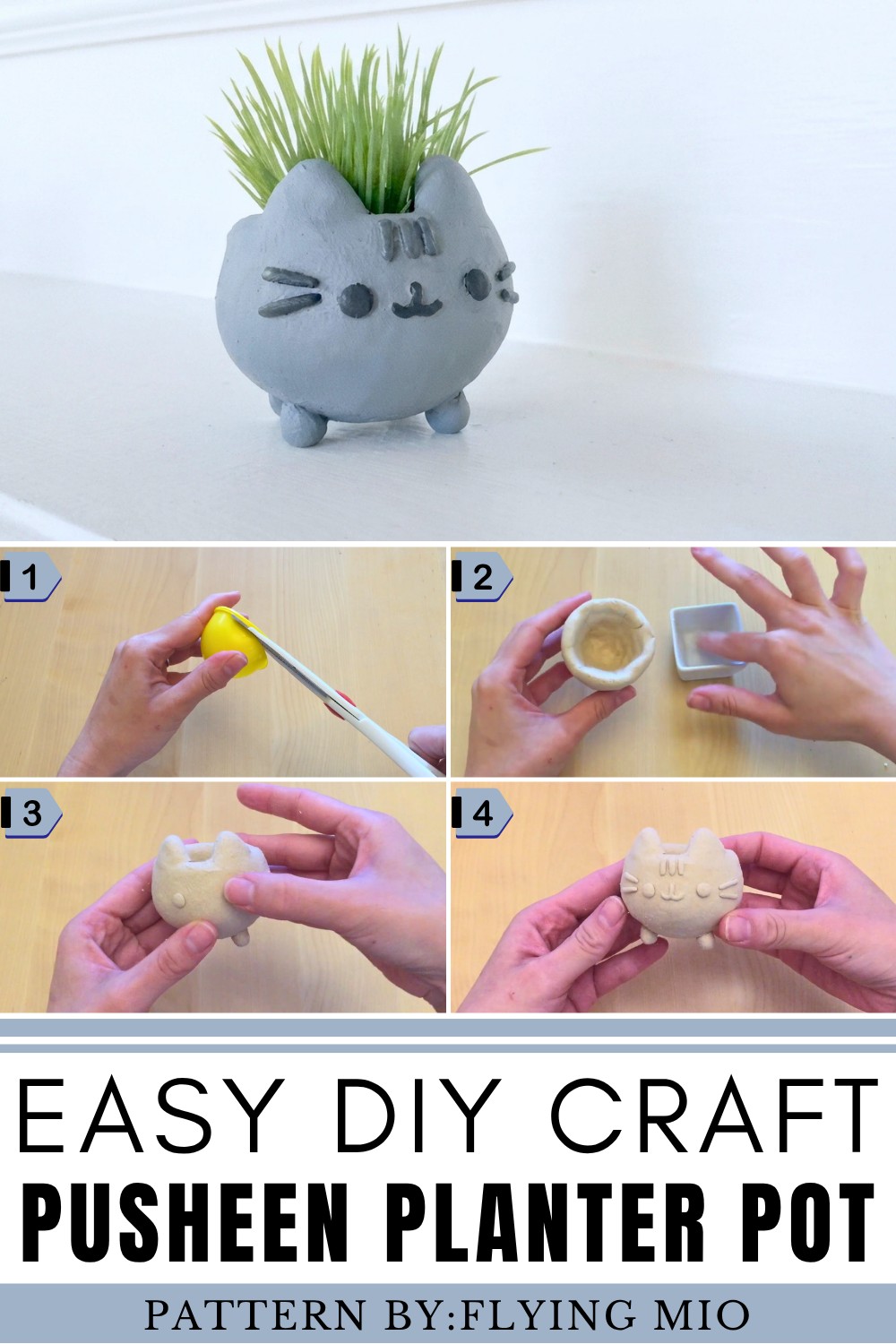 DIY Pusheen Planter Pot