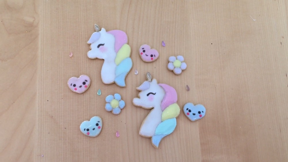 DIY Rainbow Unicorn Sugar cookie charms 1