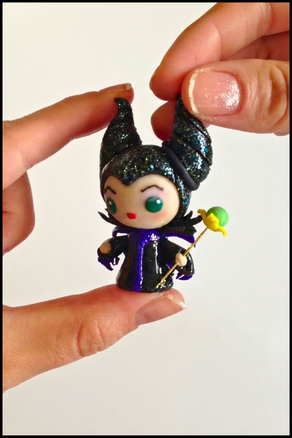 Disney Maleficent Chibi Kawaii Clay Tutorial 1