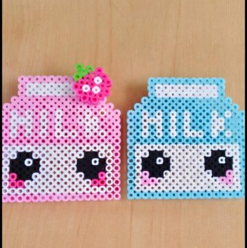 Kawaii Milk Perler Bead Crafting Tutorial 2
