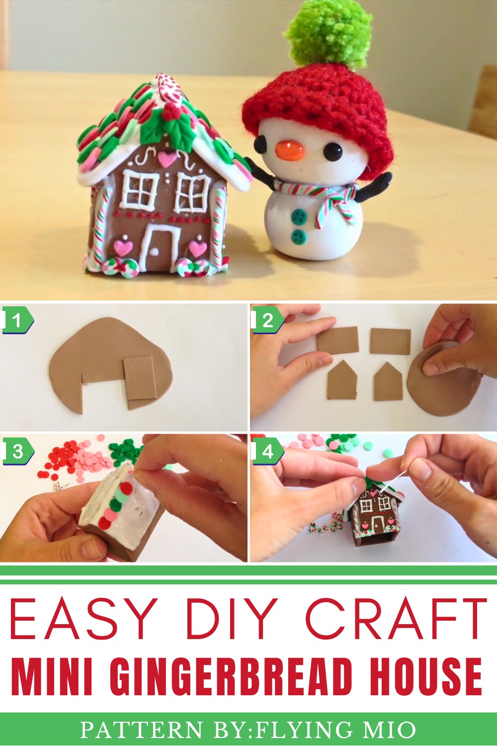 Mini Gingerbread House Polymer Clay Collaboration Tutorial