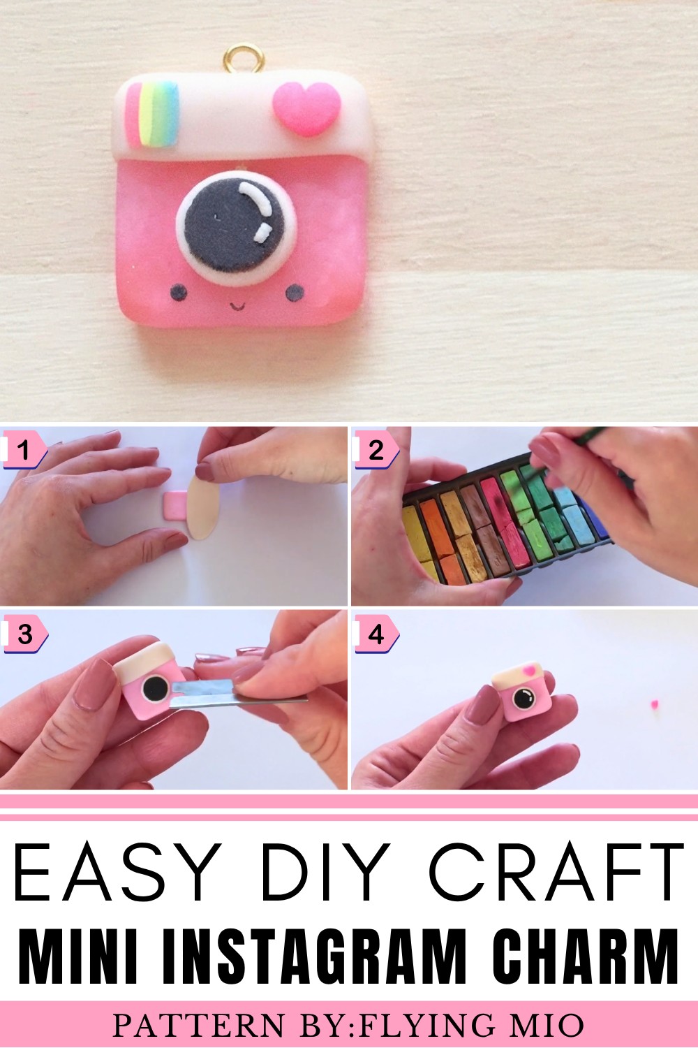Mini Instagram Charm - Polymer Clay Tutorial