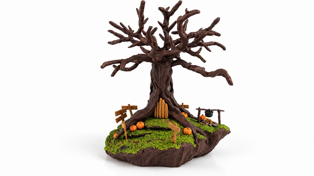 DIY Polymer Clay Mini Haunted Tree Tutorial 6