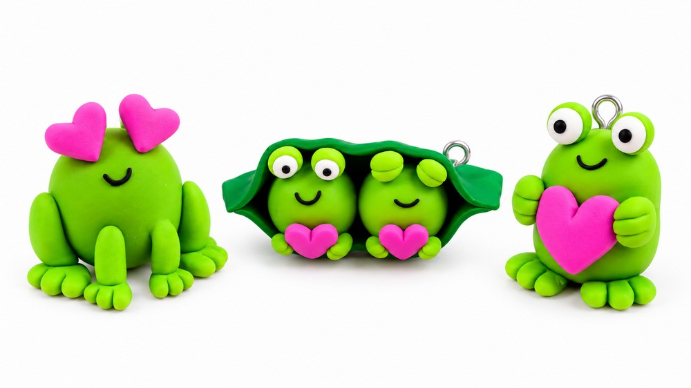 DIY Polymer Clay frog and pea-pod Tutorial 6