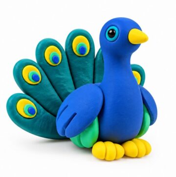 DIY Polymer Clay Peacock Tutorial 6