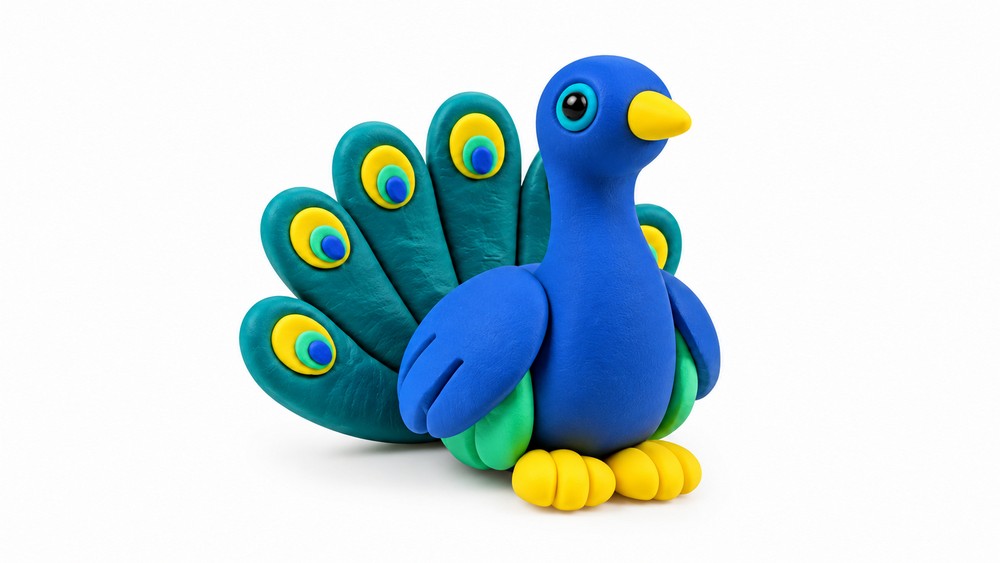 DIY Polymer Clay Peacock Tutorial 6