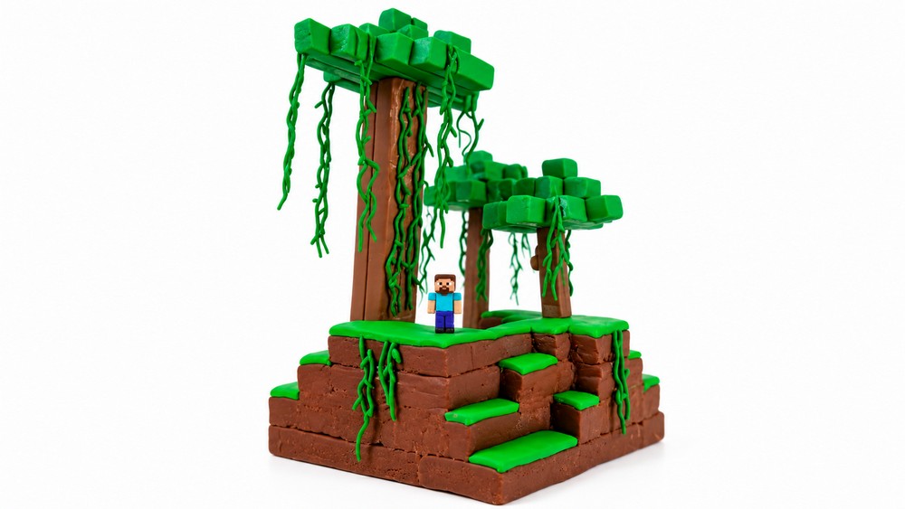 DIY Polymer Clay Minecraft Jungle Biome Pattern 6